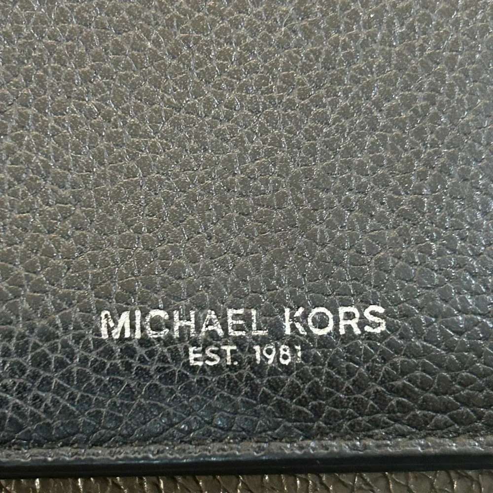 Michael Kors Black Pebbled Leather Billfold Wallet